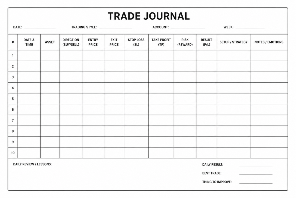 Trading Journal Design